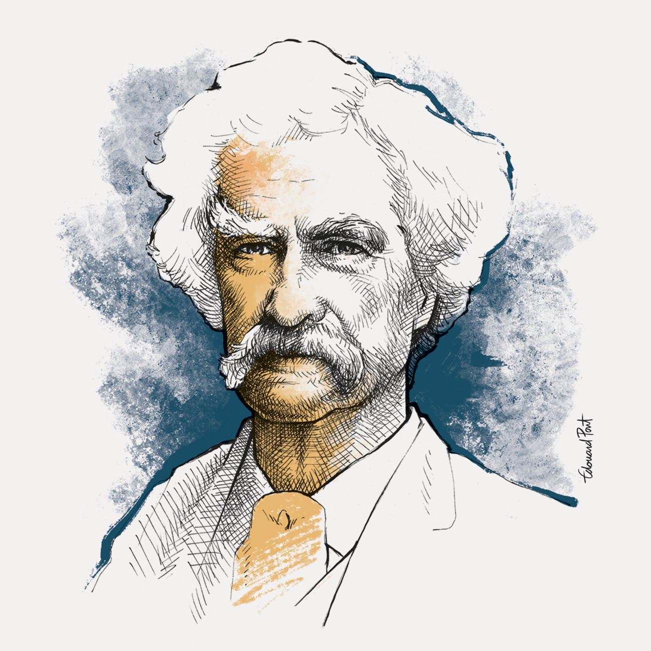 Portrait Mark Twain